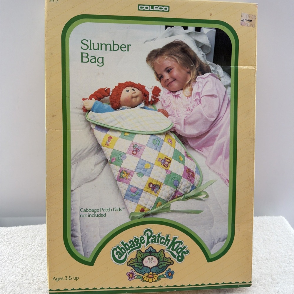 Vintage 1983 Cabbage Patch Kids Doll Slumber Bag Sealed Original Box Item #3913